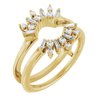 14K Yellow .33 CTW Diamond Art Deco Baguette Ring Guard Ref 13351769